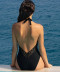 Maillot de bain une pièce sexy plongeant Lise Charmel bain Ajourage Couture noir ABA9615 NO 3