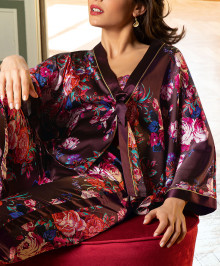 LINGERIE : Kimono court en soie