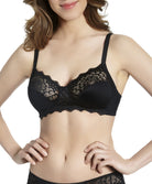 Soutien-gorge sans armatures triangle Simone Pérèle Caresse noir 12A210-015