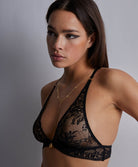Soutien-gorge triangle sans armatures Gold pleasure Black light Aubade 1D10-BLLI
