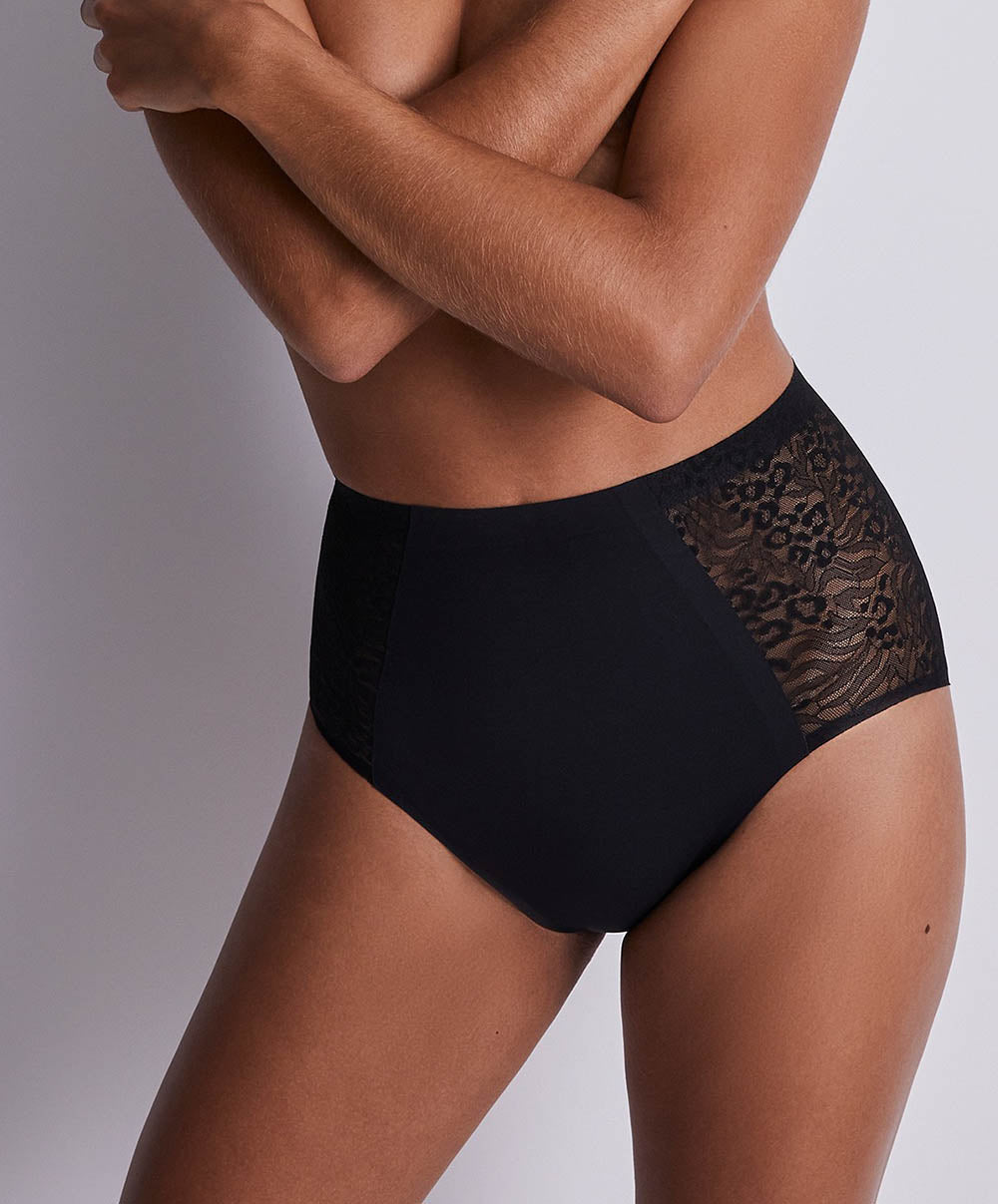 Culotte haute gainante Sculpt by Aubade Black pepper Aubade 1W24-BLAP