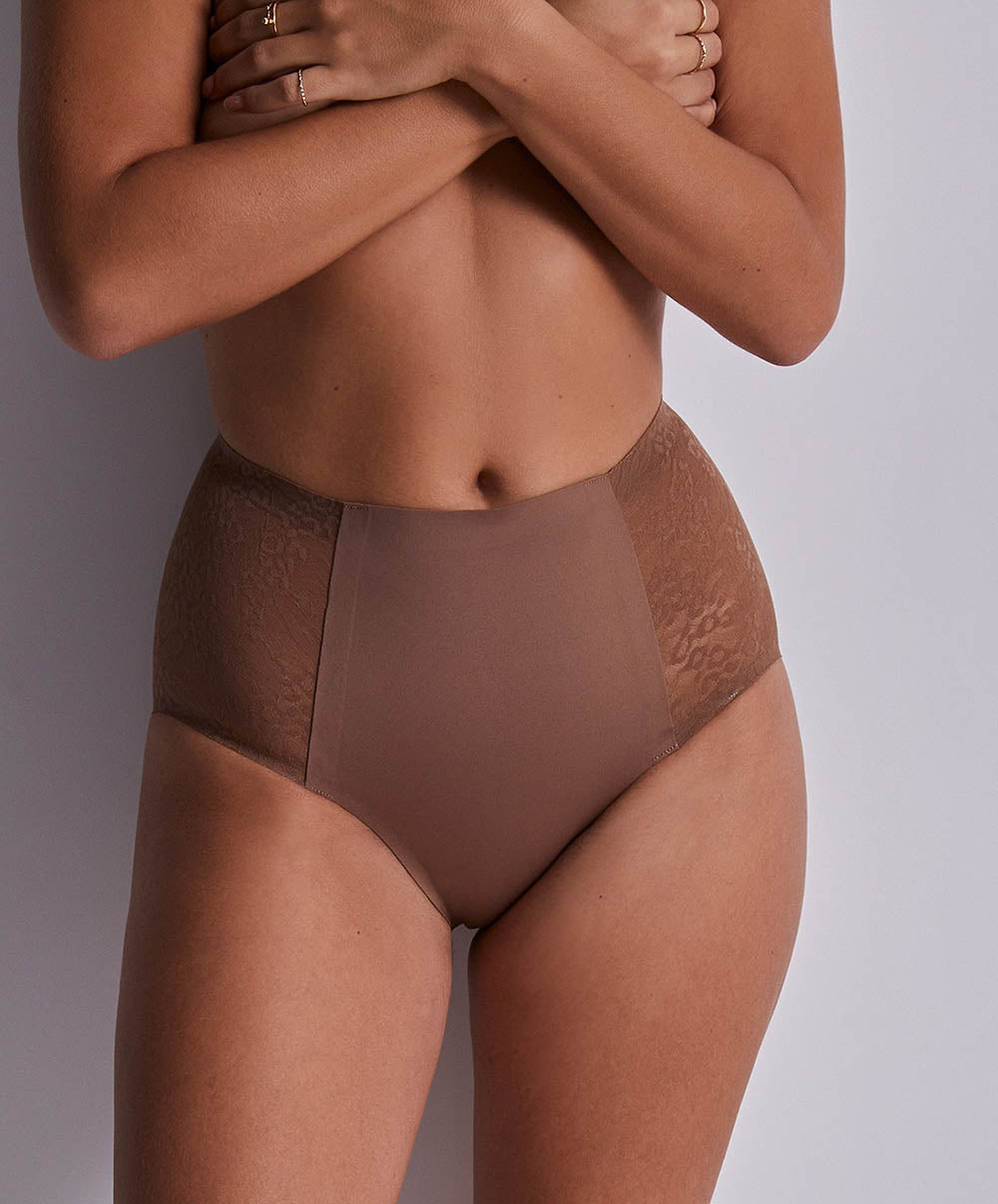 Culotte haute gainante Sculpt by Aubade Cinnamon Aubade 1W24-CINN