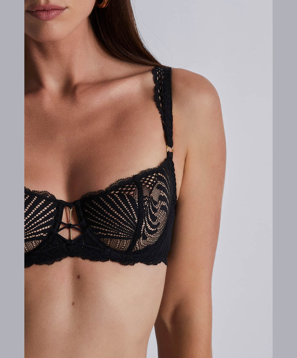 Soutien-gorge corbeille armatures Rythm of desire Noir Aubade 2AF14-NOIR