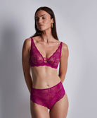 Soutien-gorge triangle plunge Rhythm of desire Radiant pink Aubade 2AN12-RADI