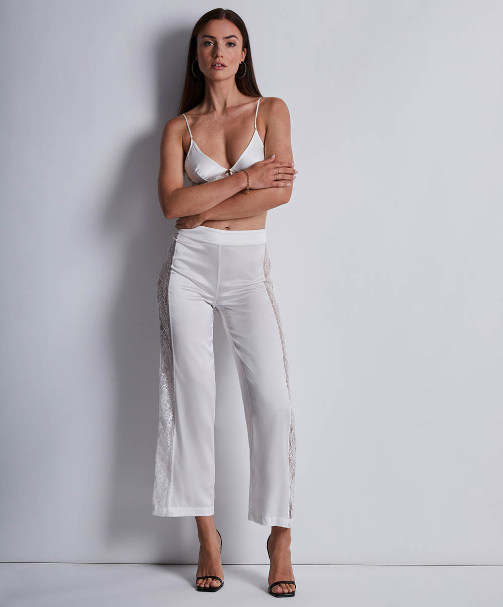 Pantalon soie Midnight whisper Opale Aubade 2S60-OPAL