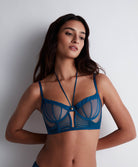Soutien-gorge bustier Sumptuous waves X Cindy Bruna Imperial blue Aubade 3C36-IMBL
