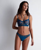 Soutien-gorge bustier Sumptuous waves X Cindy Bruna Imperial blue Aubade 3C36-IMBL