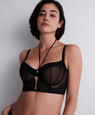 Soutien-gorge bustier Sumptuous waves Smoky attraction Aubade 3C36-SMAT