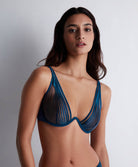 Soutien-gorge triangle mono Sumptuous waves X Cindy Bruna Imperial blue Aubade 3CM12-IMBL