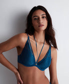 Soutien-gorge foulard plongeant Sumptuous waves X Cindy Bruna Imperial blue Aubade 3CN81-IMBL