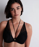Soutien-gorge foulard plongeant Sumptuous waves Smoky attraction Aubade 3CN81-SMAT