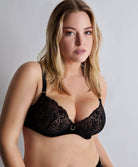 Soutien-gorge coque plongeant The night before Black bird Aubade 3IN08-BLAB