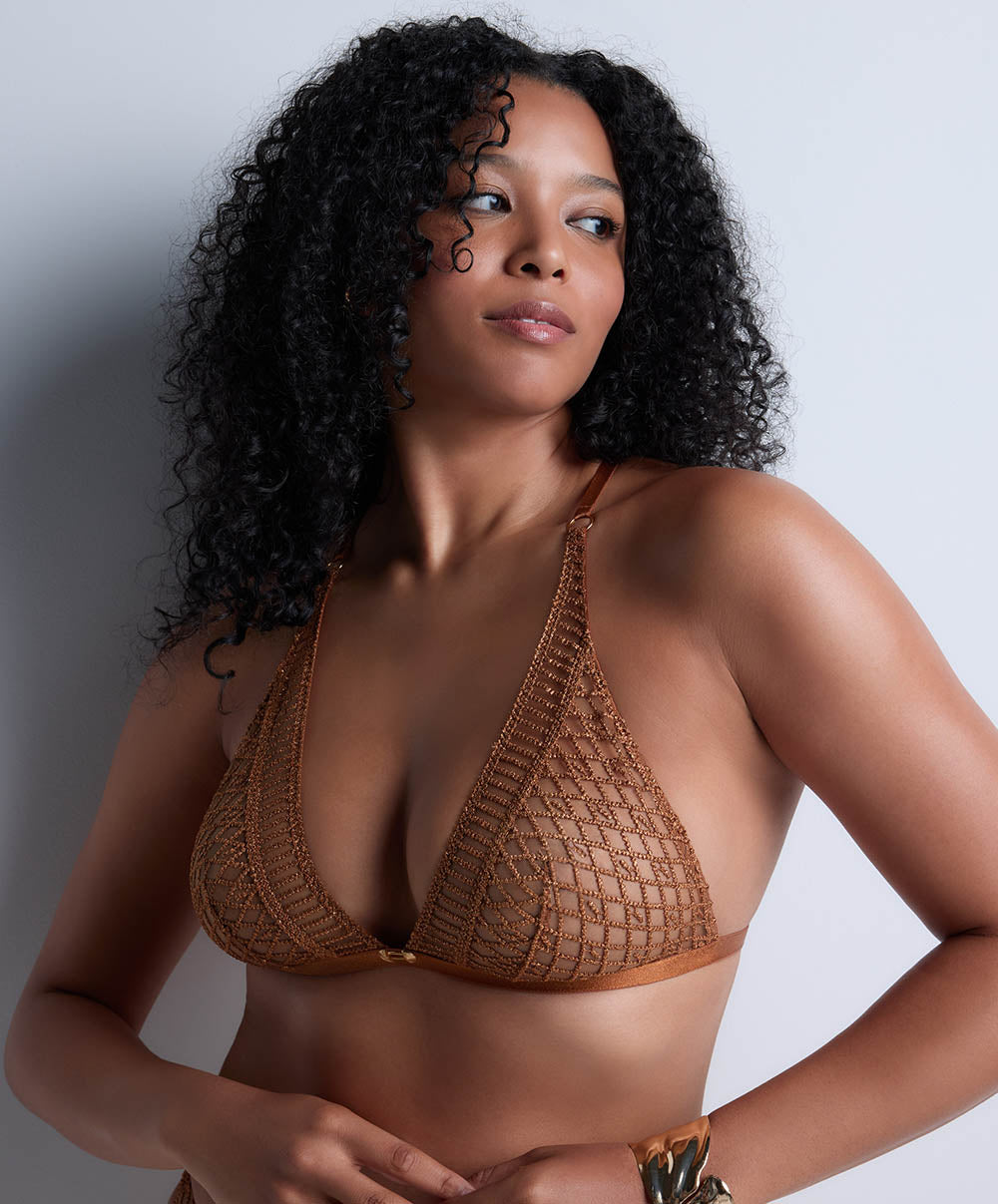 Soutien-gorge triangle sans armatures Stardust dream Amber gold Aubade 4D10B-AMBG