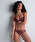 Culotte brésilienne Sheer emotion Sepia Aubade 4M22-SEPA
