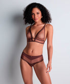 Shorty Sheer emotion Sepia Aubade 4M70-SEPA
