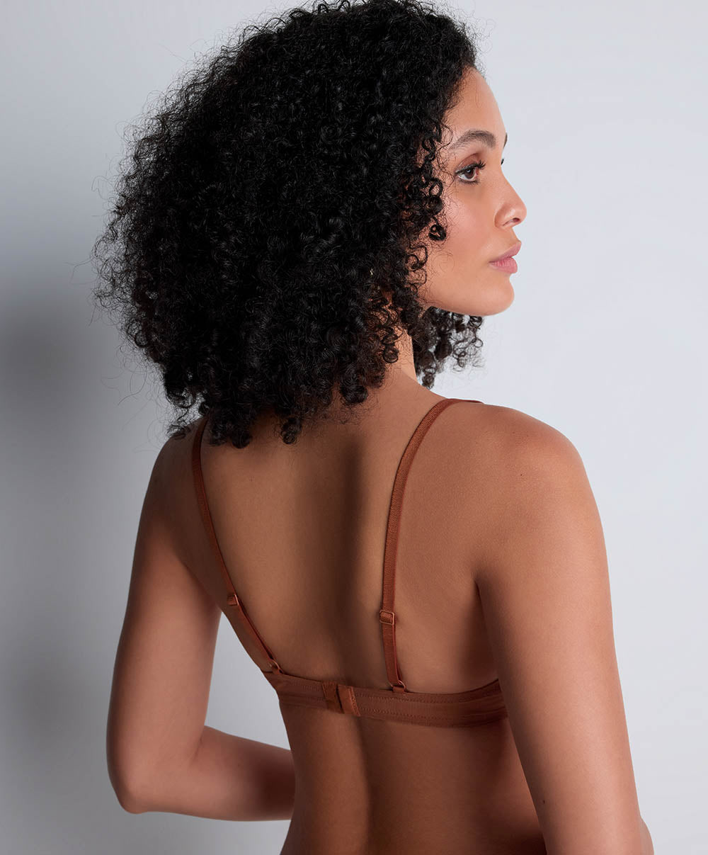 Soutien-gorge triangle armatures Sheer emotion Honey Aubade 4MF12-HONE