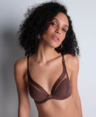 Soutien-gorge triangle armatures Sheer emotion Sepia Aubade 4MF12-SEPA