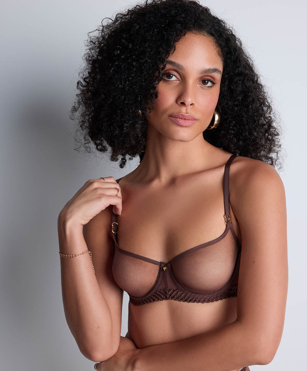 Soutien-gorge corbeille armatures Sheer emotion Sepia Aubade 4MF14-SEPA