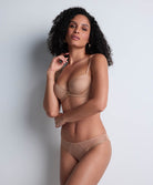 Soutien-gorge coque plongeant Sheer emotion Sand Aubade 4MN08-SANN