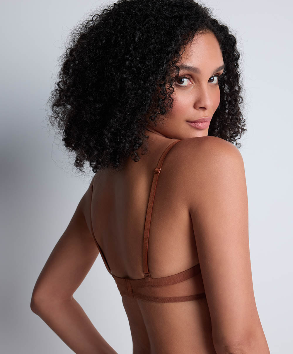 Soutien-gorge bandeau Sheer emotion Honey Aubade 4MP06-HONE