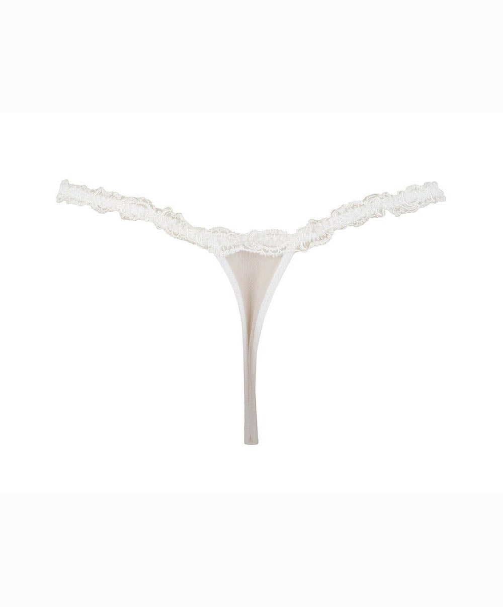 String sexy en soie Lise Charmel Splendeur soie écru nacre ACC0580-EN