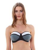 Bandeau padde armature maillot de bain Gris noir blanc Bondi Freya swim AS3963