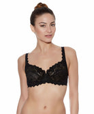 Soutien-gorge armatures classique Wacoal Eglantine noir WEBFA662-BLK face