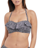 Soutien-gorge de bain bandeau paddé à volants Run Wild Freya swim Black