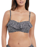 Soutien-gorge de bain bandeau paddé à volants Run Wild Freya swim Black