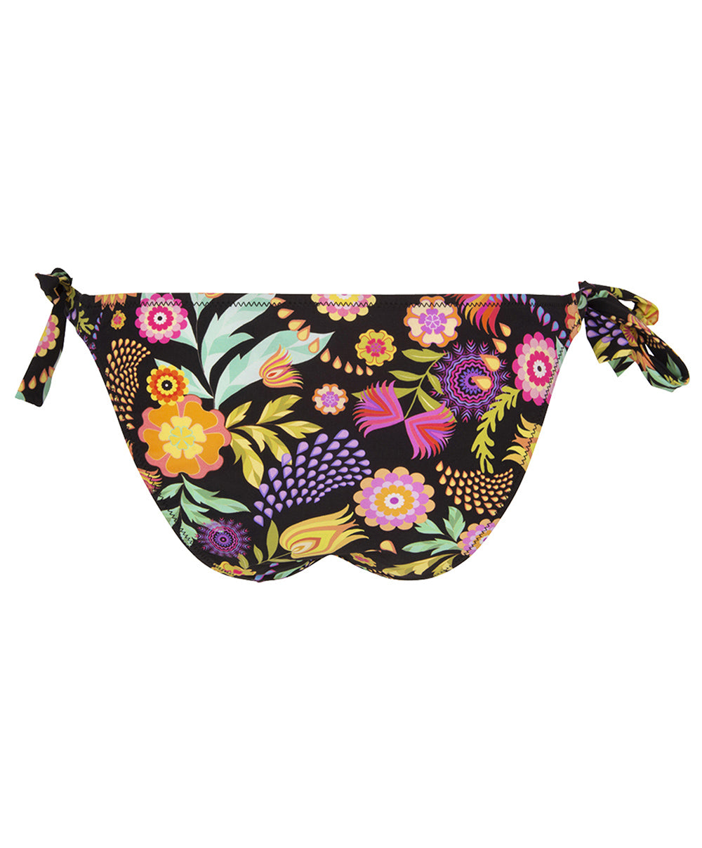 Bas de maillot de bain bikini La Muse en Fleurs bouquet radieux noir Antigel Bain EBB0130-BR