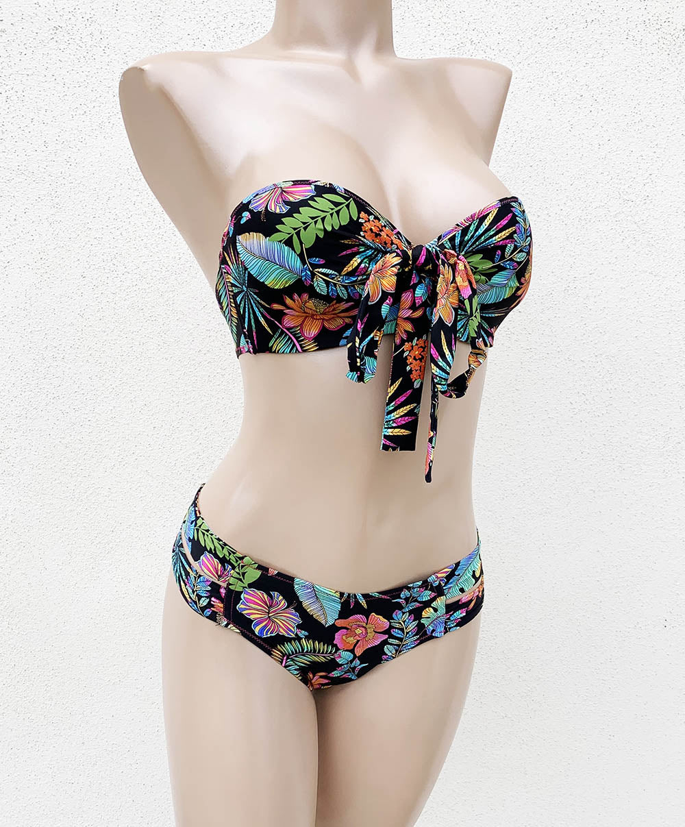 Bas de maillot de bain culotte La tropicale Noir Antigel Bain FBA0362-NT