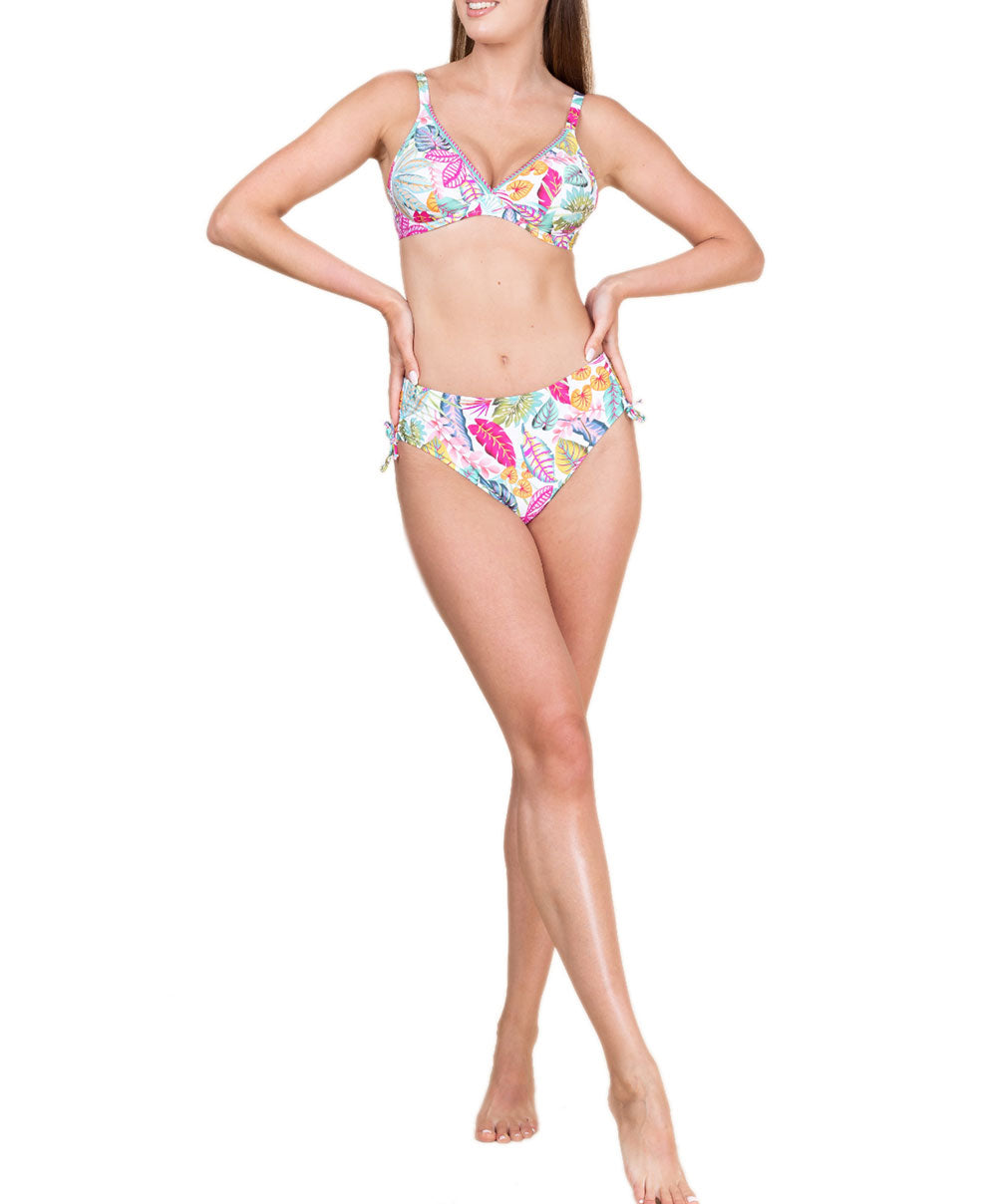 Bas de maillot de bain slip à coulisses La Muse des Îles multicolore Antigel Bain FBB0666-IP