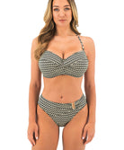Bas de maillot de bain mi couvrant Fantasie swim Koh lipe Black and cream FS504672-LAC
