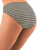Bas de maillot de bain mi couvrant Fantasie swim Koh lipe Black and cream FS504672-LAC