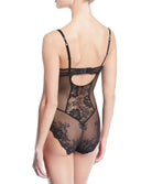 Body dentelle Résille lotus Noir lilas Lise Charmel ACG4125-NL