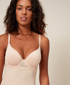 Body avec bonnets moulés Spacer Simone Pérèle Caresse peau rosée 12A541-739