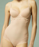 Body avec bonnets moulés Spacer Simone Pérèle Caresse peau rosée 12A541-739