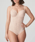 Body galbant à bonnets emboitants dentelle PrimaDonna Madison café latte 0462120-CAL