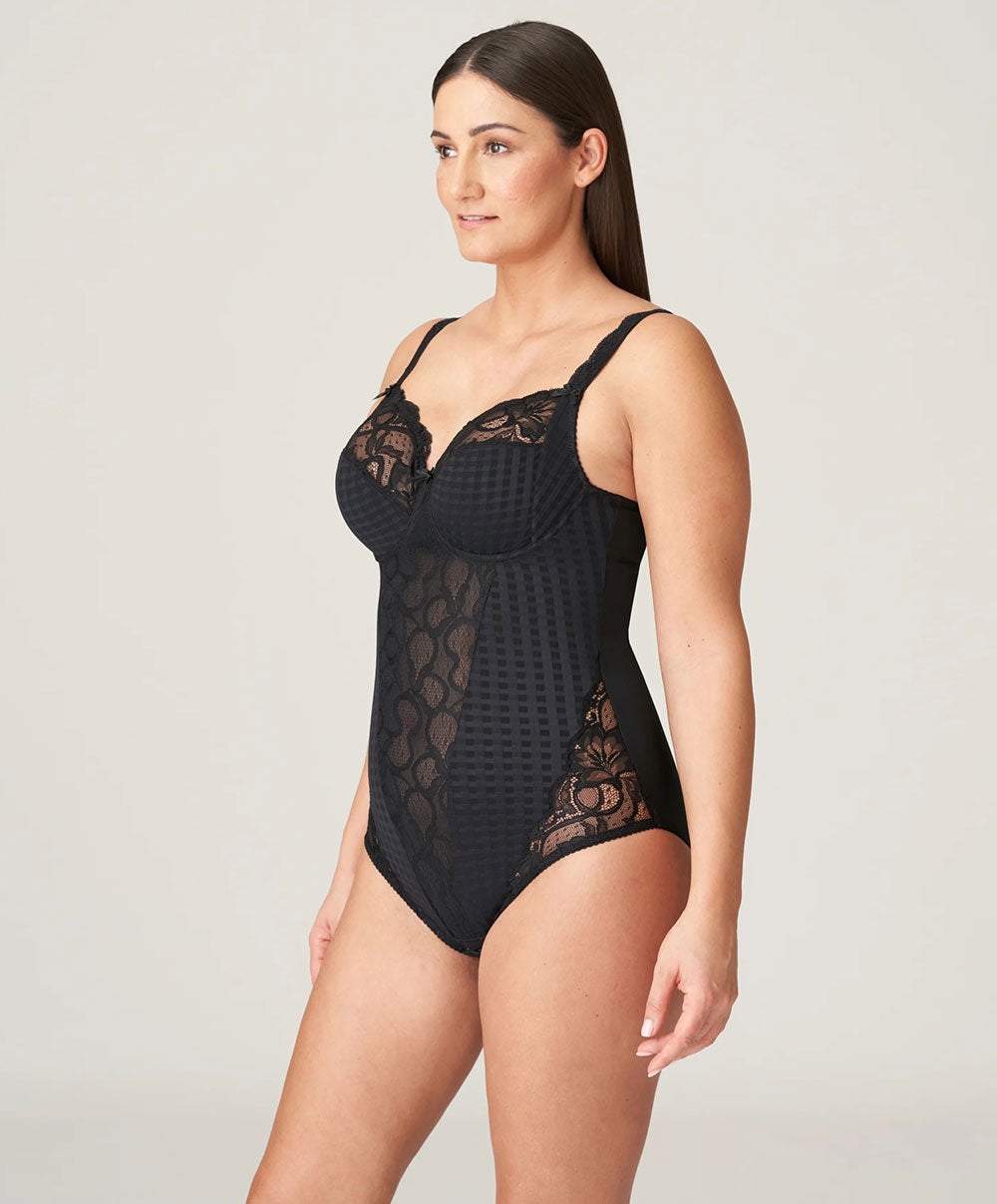 Body galbant à bonnets emboitants dentelle PrimaDonna Madison noir 0462120-ZWA