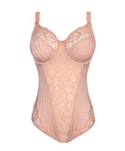 Body galbant à bonnets emboitants dentelle PrimaDonna Madison rose poudré 0462120-PWD