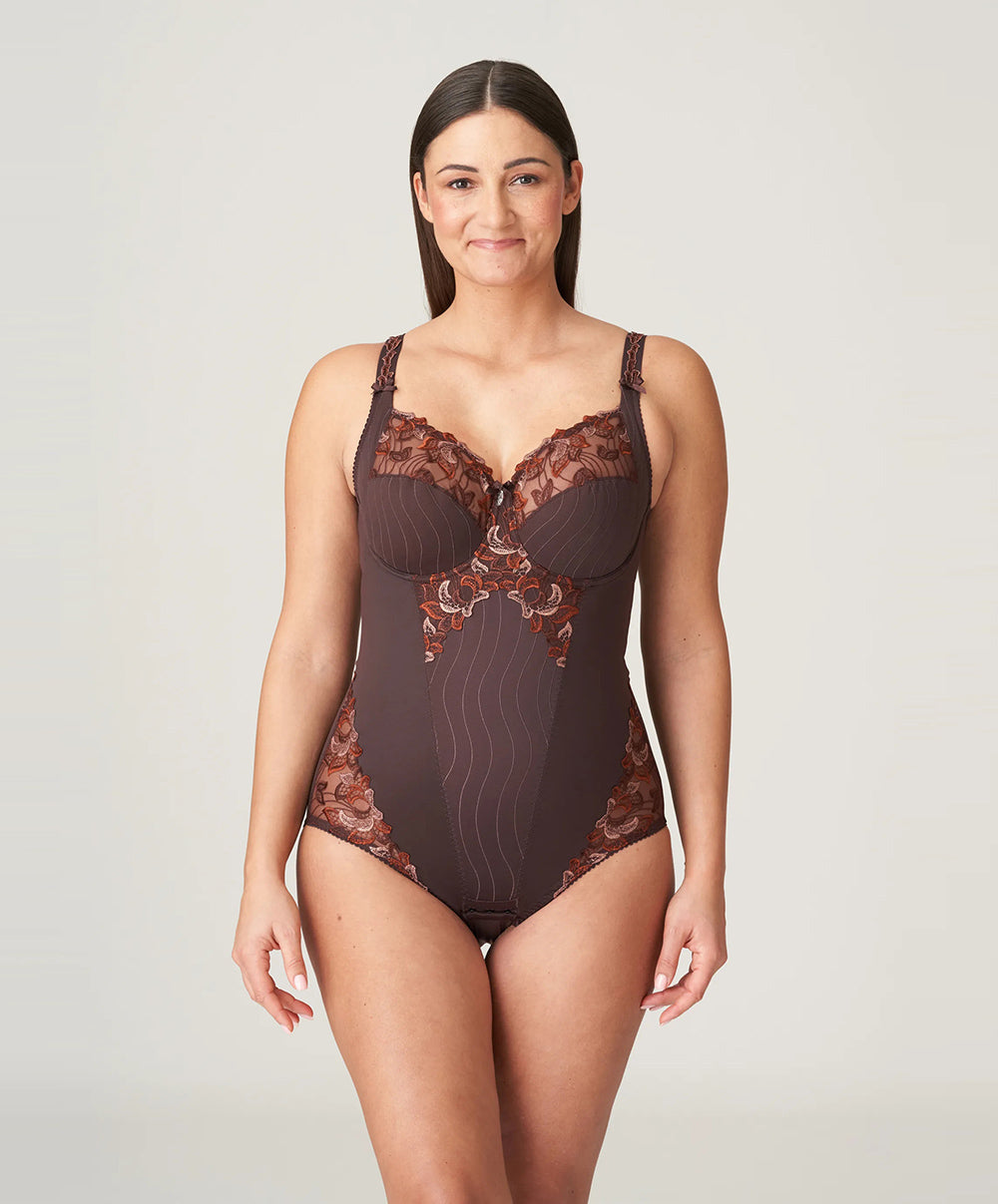 Body sculptant à bonnets emboitants PrimaDonna Deauville ristretto 0461810-RIS