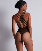 Body sexy en tulle transparent Hot Tension Boîtes a Désir Aubade P086L-2-NOIR
