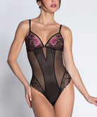 Body sexy prêt-à-porter Lise Charmel Floraison Passion safran rose ALH5286-SR