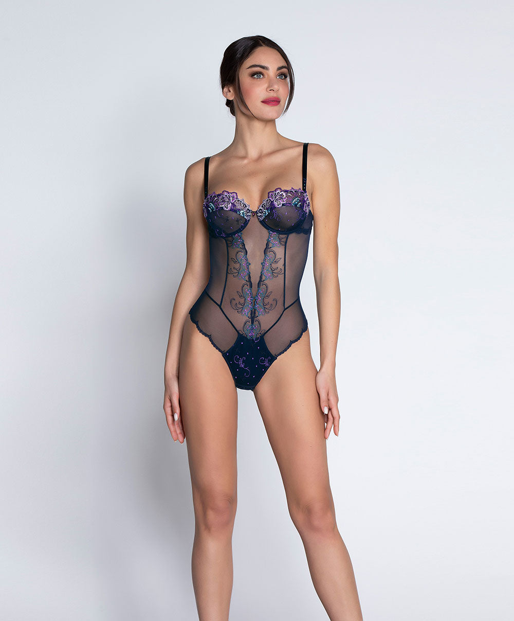 Body string sexy Lise Charmel Déesse Désirs mauve ACH4177-MD