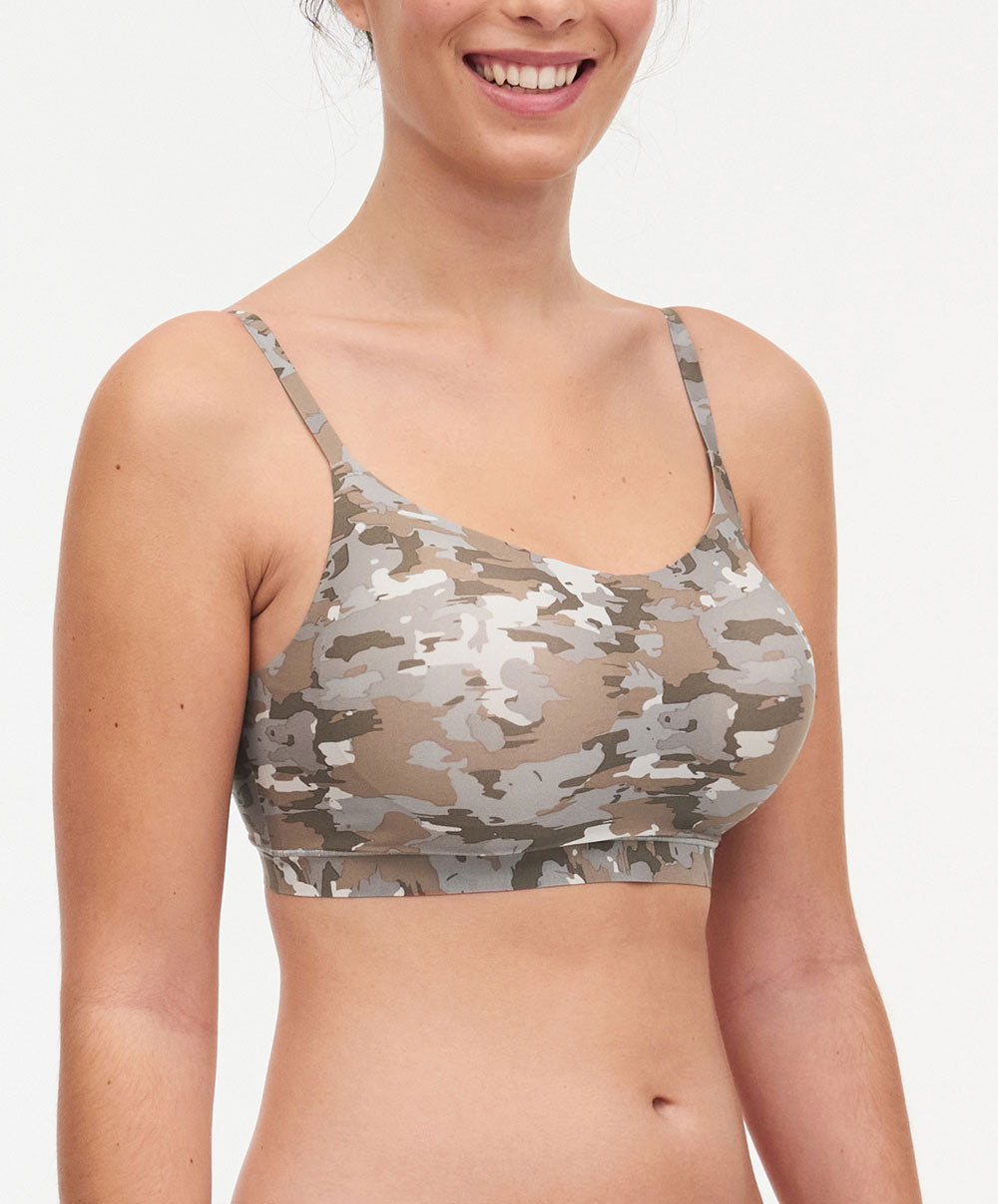 Bralette camouflage à coques bretelles réglables Chantelle Soft Stretch  camouflage C11D20-0AC