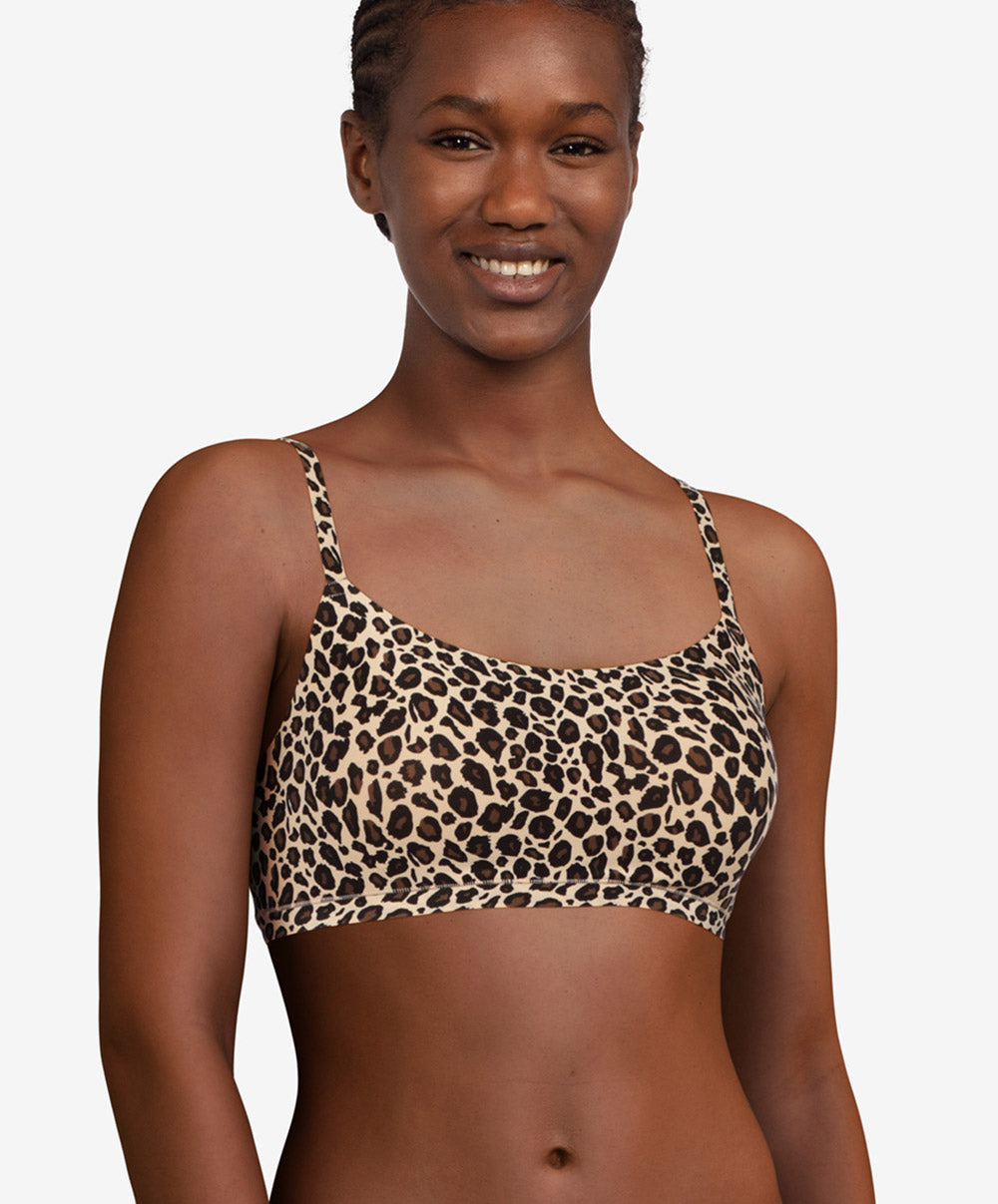 Bralette léopard à coques bretelles réglables Chantelle Soft Stretch léopard nude C11D20-0OZ