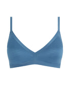 Bralette à coques bleue denim Chantelle Soft Stretch Stripes bleu jeans C20D10-00C