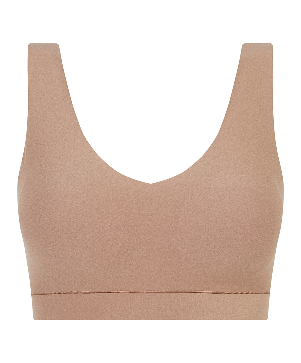 Brassière paddée col V Chantelle Soft Stretch café latte C16A10-02T