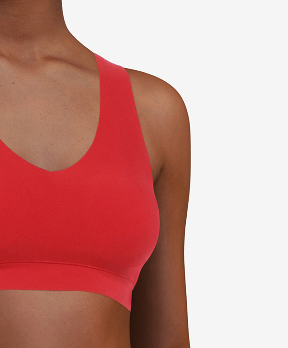 Brassière paddée col V Chantelle Soft Stretch coquelicot C16A10-0YU