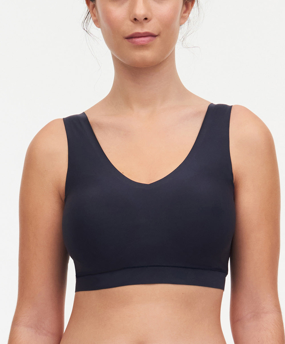 Brassière paddée col V Chantelle Soft Stretch gris profond C16A10-0SE